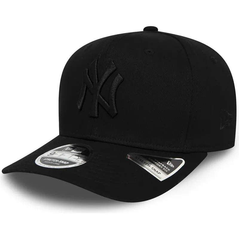 Boné curvo preto snapback logo preto 9FIFTY Tonal Stretch Snap da