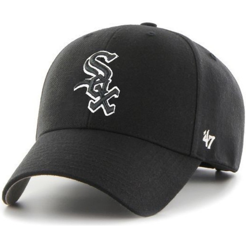 bone-curvo-preto-snapback-com-logo-preto-e-branco-da-chicago-white-sox-mlb-mvp-da-47-brand