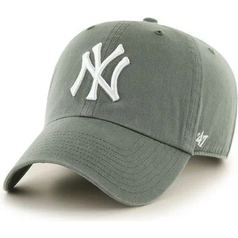 Boné curvo verde escuro da New York Yankees MLB Clean Up da 47 Brand