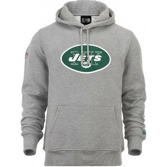 Moletom com capuz cinza Pullover Hoodie da New York Jets NFL da New Era