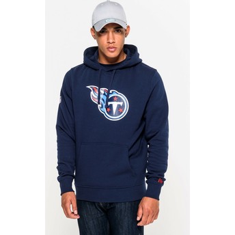 Moletom com capuz azul Pullover Hoodie da Tennessee Titans NFL da New Era