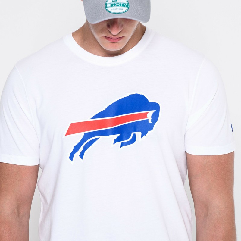 Camiseta de manga curta branco da Buffalo Bills NFL da New Era:  