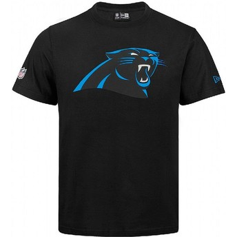 Camiseta de manga curta preto da Carolina Panthers NFL da New Era