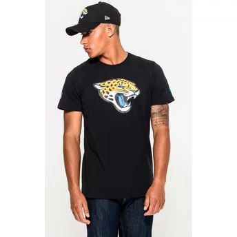 Camiseta de manga curta preto da Jacksonville Jaguars NFL da New Era