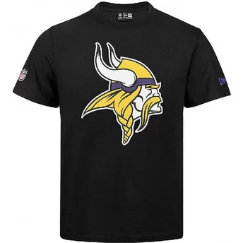 Camiseta de manga curta preto da Minnesota Vikings NFL da New Era