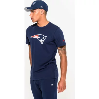 Camiseta de manga curta azul da New England Patriots NFL da New Era