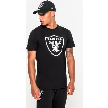 Camiseta de manga curta preto da Las Vegas Raiders NFL da New Era
