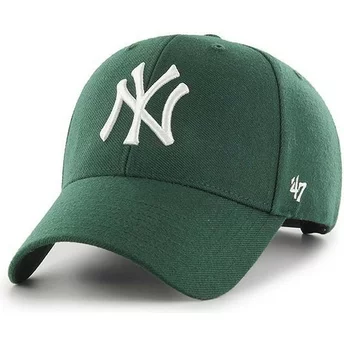 Boné curvo verde escuro snapback da New York Yankees MLB MVP da 47 Brand