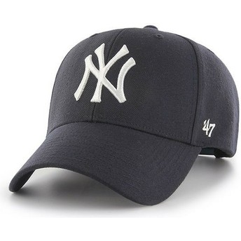 Boné curvo azul marinho snapback da New York Yankees MLB MVP da 47 Brand