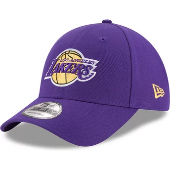 Boné curvo violeta ajustável 9FORTY The League da Los Angeles Lakers NBA da New Era