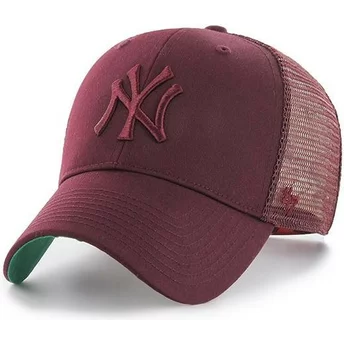 Boné trucker grená com logo grená da New York Yankees MLB MVP Branson da 47 Brand