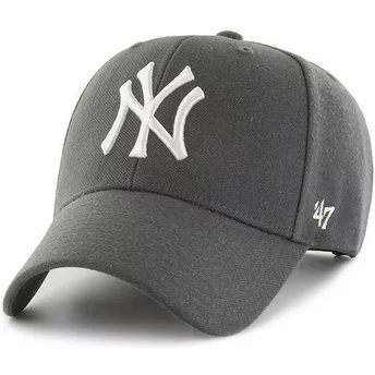 Boné curvo cinza escuro snapback da New York Yankees MLB MVP da 47 Brand