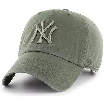 Boné curvo verde claro com logo verde da New York Yankees MLB Clean Up da 47 Brand