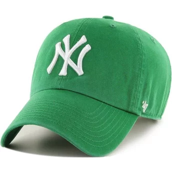 Boné curvo verde da New York Yankees MLB Clean Up da 47 Brand