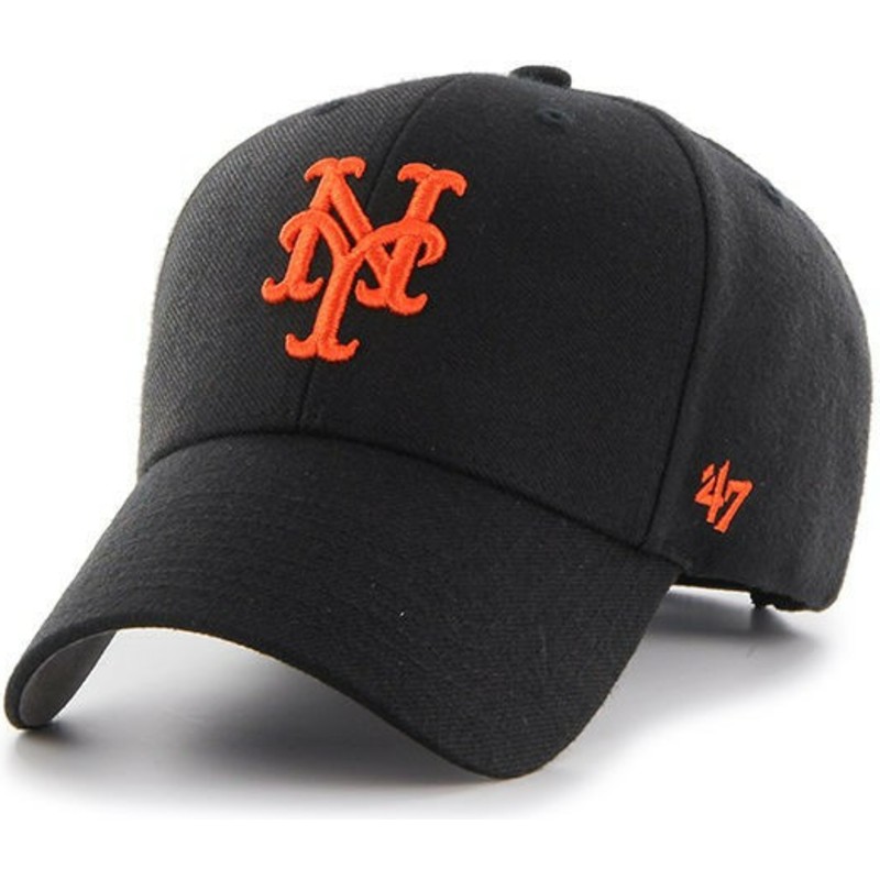 bone-curvo-preto-com-logo-laranja-da-new-york-mets-mlb-mvp-da-47-brand