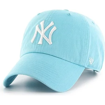 Boné curvo azul caribe da New York Yankees MLB Clean Up da 47 Brand
