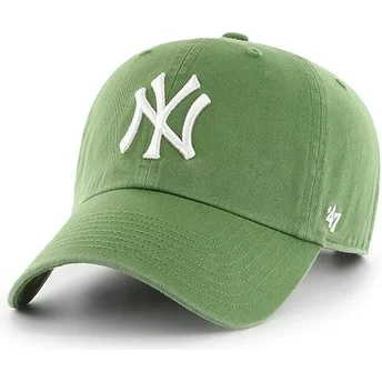 Boné curvo verde samambaia da New York Yankees MLB Clean Up da 47 Brand