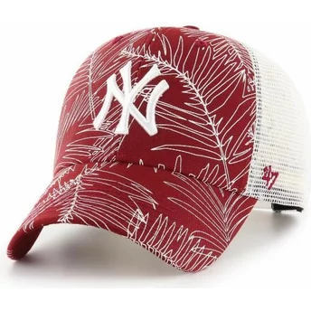 Boné trucker vermelho da New York Yankees MLB MVP Palma da 47 Brand