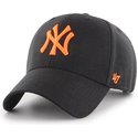 bone-curvo-preto-snapback-com-logo-laranja-da-new-york-yankees-mlb-mvp-da-47-brand