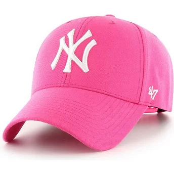 Boné curvo rosa magenta snapback da New York Yankees MLB MVP da 47 Brand