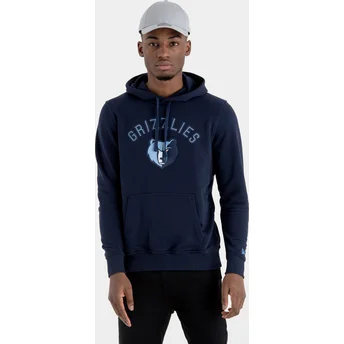 Moletom com capuz azul marinho Pullover Hoody da Memphis Grizzlies NBA da New Era