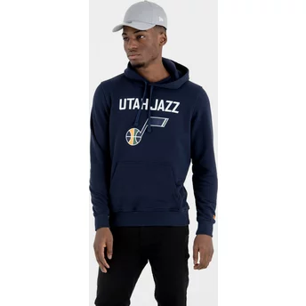 Moletom com capuz azul marinho Pullover Hoody da Utah Jazz NBA da New Era