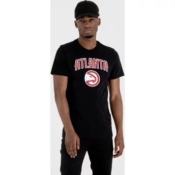 Camiseta de manga curta preto da Atlanta Hawks NBA da New Era