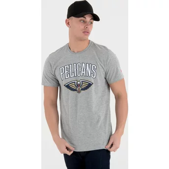 Camiseta de manga curta cinza da New Orleans Pelicans NBA da New Era