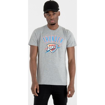 Camiseta de manga curta cinza da Oklahoma City Thunder NBA da New Era