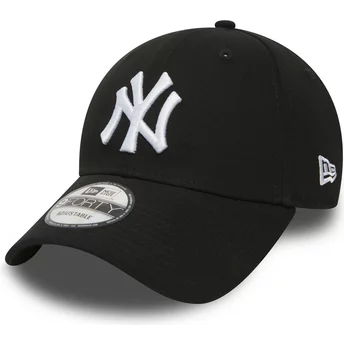 Boné curvo preto ajustável 9FORTY Essential da New York Yankees MLB da New Era