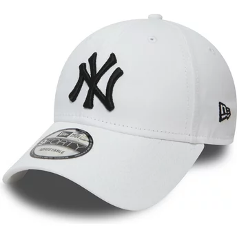 Boné curvo branco ajustável 9FORTY Essential da New York Yankees MLB da New Era