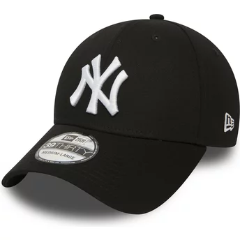 Boné curvo preto justo 39THIRTY Classic da New York Yankees MLB da New Era