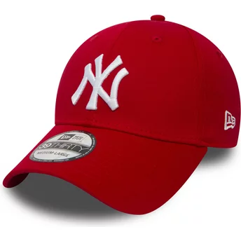 Boné curvo vermelho justo 39THIRTY Classic da New York Yankees MLB da New Era
