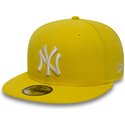 bone-plano-amarelo-escuro-justo-59fifty-essential-da-new-york-yankees-mlb-da-new-era