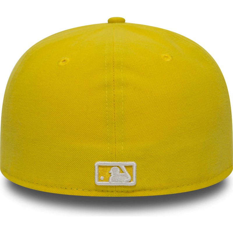 bone-plano-amarelo-escuro-justo-59fifty-essential-da-new-york-yankees-mlb-da-new-era