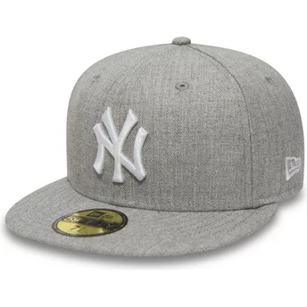 Boné plano cinza justo 59FIFTY Essential da New York Yankees MLB da New Era