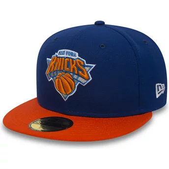 Boné plano azul justo 59FIFTY Essential da New York Knicks NBA da New Era