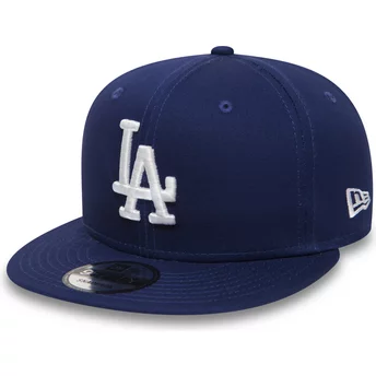 Boné plano azul snapback 9FIFTY Essential da Los Angeles Dodgers MLB da New Era
