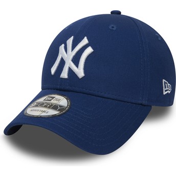 Boné curvo azul ajustável 9FORTY Essential da New York Yankees MLB da New Era
