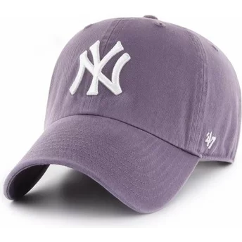 Boné curvo violeta da New York Yankees MLB Clean Up da 47 Brand