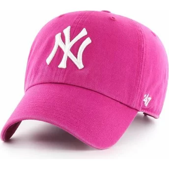 Boné curvo rosa orquídea da New York Yankees MLB Clean Up da 47 Brand