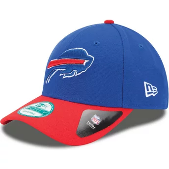 Boné curvo azul e vermelho ajustável 9FORTY The League da Buffalo Bills NFL da New Era