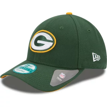 Boné curvo verde ajustável 9FORTY The League da Green Bay Packers NFL da New Era