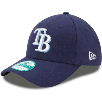 Boné curvo azul marinho ajustável 9FORTY The League da Tampa Bay Rays MLB da New Era