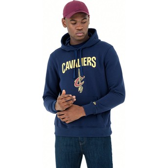 Moletom com capuz azul marinho Pullover Hoody da Cleveland Cavaliers NBA da New Era