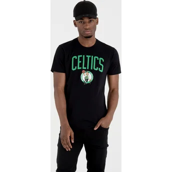 Camiseta de manga curta preto da Boston Celtics NBA da New Era