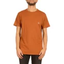 camiseta-manga-curta-castanho-stone-blank-copper-da-volcom