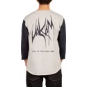 camiseta-manga-3-4-cinza-chain-gang-heather-grey-da-volcom
