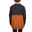 sweatshirt-azul-marinho-e-castanho-para-crianca-single-stone-division-copper-da-volcom