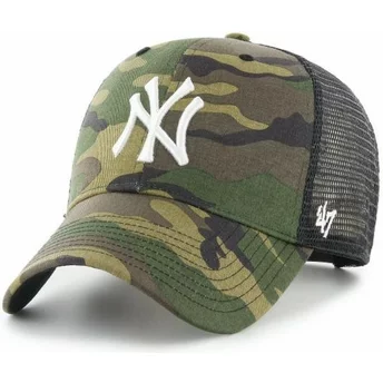 Boné trucker camuflagem com logo branco MVP Branson da New York Yankees MLB da 47 Brand